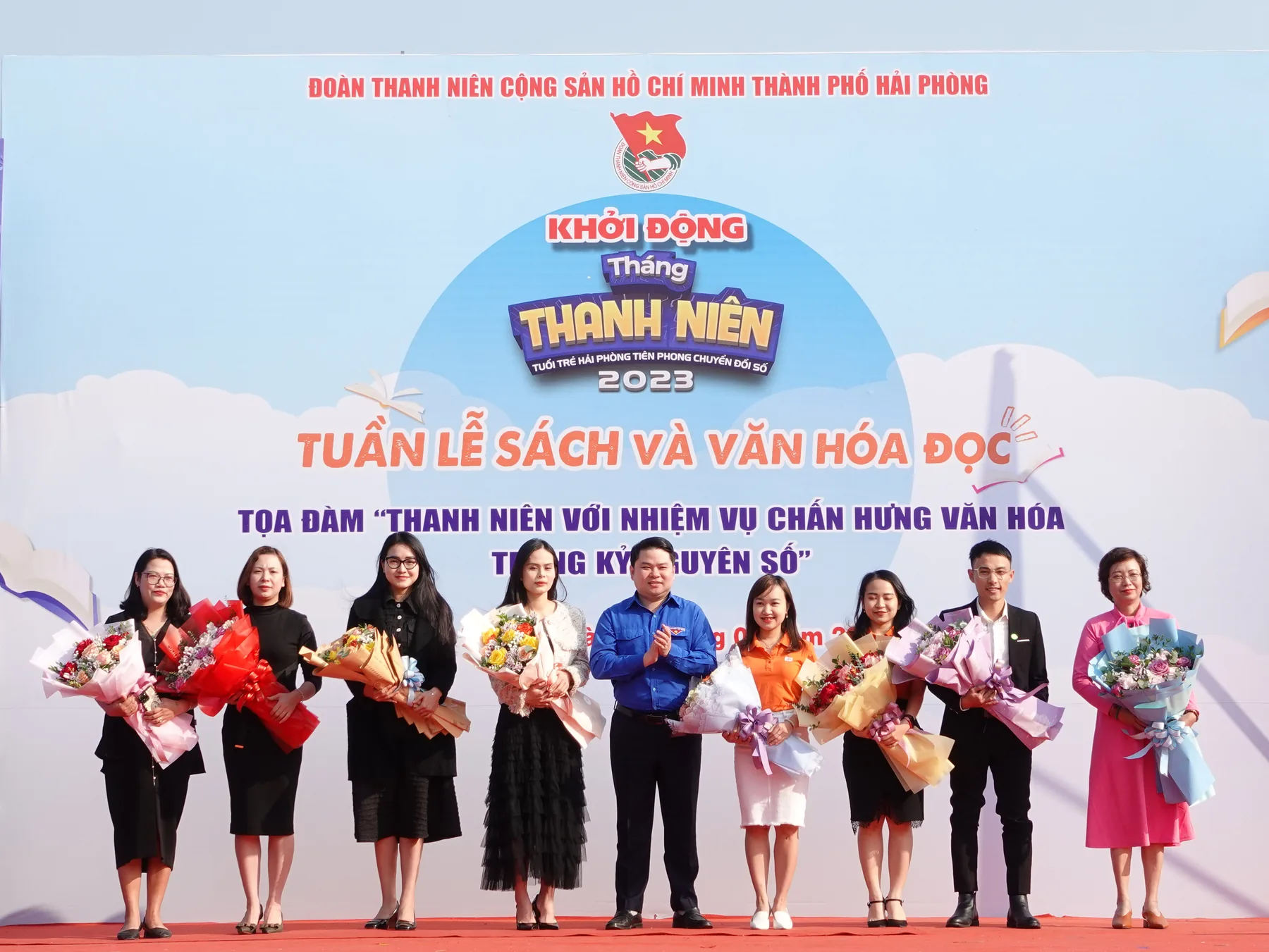 The opening ceremony for Hải Phòng's book and reading culture week.